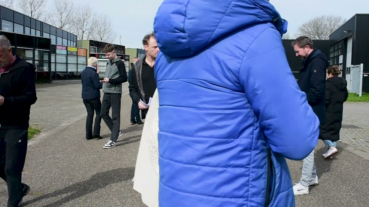 Blauwe winterjas, voorbeeldproduct